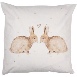 Clayre & Eef BSLC22 Cushion Cover White 45x45 cm Cosy...