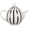 Clayre & Eef CBTE Teapot White Black 20x12x15 cm 675 ml