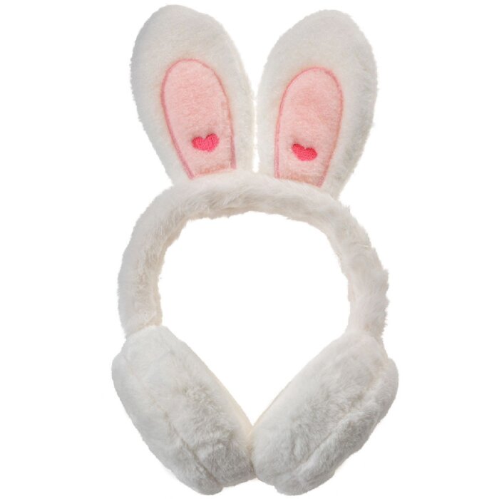 Juleeze JZCEW0027W Bunny Ears Ear Warmers Kids White One Size