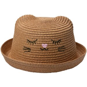 Juleeze JZCHA0013BR Kids Hat Face Embroidery Brown One Size