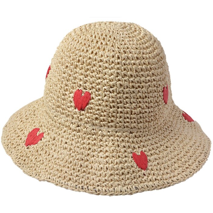 Juleeze JZCHA0022 Kids Hat Heart Pattern Beige One Size