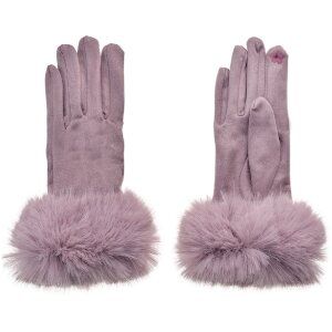 Juleeze JZGL0065LA Ladies Gloves Faux Fur Purple One Size