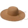 Juleeze JZHA0108 ladies straw hat with pearl detail brown one size fits all