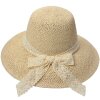 Juleeze JZHA0111 Ladies Straw Hat Beige Elegant Bow One Size