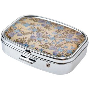 Juleeze JZPB0004 Pill Box Floral Beige Small 4x5cm