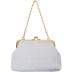 Juleeze JZWA0189W Evening bag white chain carrier gold...