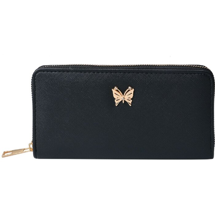 Juleeze JZWA0193Z Ladies wallet black gold butterfly 19x10cm