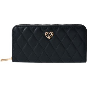 Juleeze JZWA0195Z Quilted Wallet Black 19x10cm