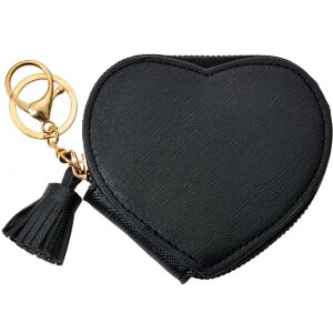 Juleeze JZWA0202Z Heart Wallet Keychain Black 10cm