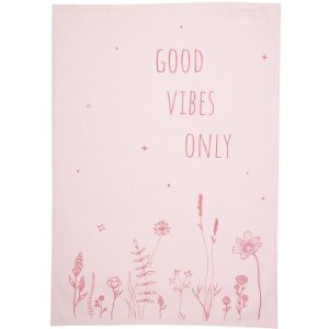 Clayre & Eef KT042.047 Kitchen Towel Pink Good Vibes...