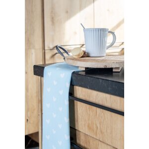 Clayre & Eef KT042.049 Kitchen Towel Heart Blue 47x70cm