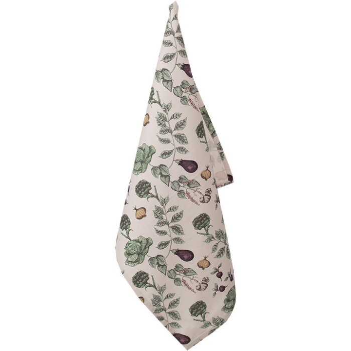 Clayre & Eef KT042.055 Vegetable Pattern Kitchen Towel Beige 47x70cm