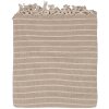 Clayre & Eef KT060.132 Plaid Stripe Pattern Beige 125x150cm