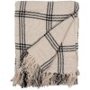 Clayre & Eef KT060.134 Plaid throw Beige Black 125x150cm