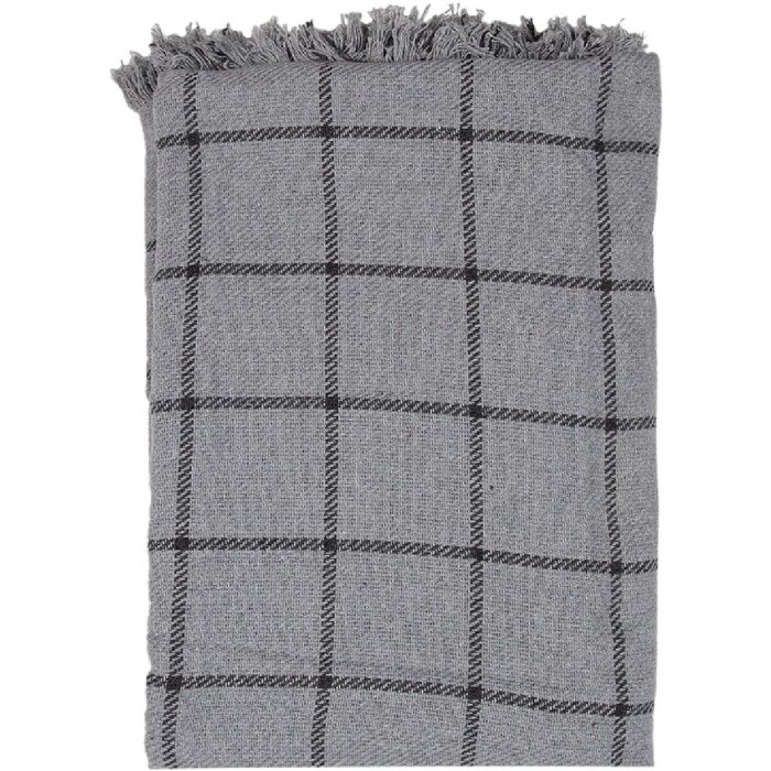 Clayre & Eef KT060.136 Blanket Plaid 125x150cm Grey