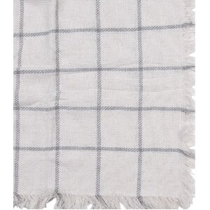 Clayre & Eef KT060.137 Cosy blanket check 125x150 White Grey