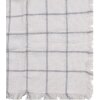 Clayre & Eef KT060.137 Cosy blanket check 125x150 White Grey