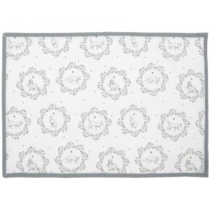 Clayre & Eef LGC40 Placemat set of 6 white/grey...