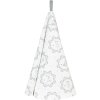 Clayre & Eef LGC48 Kitchen Towel White Grey Seersucker Ø 80cm