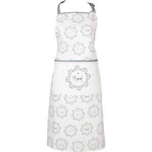 Clayre & Eef LGD41 Kitchen Apron Dog Print White Grey...