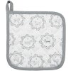 Clayre & Eef LGD45 Potholder dog motif white/grey 20x20cm