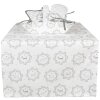 Clayre & Eef LGD64 Table runner dog motif 50x140cm White Grey