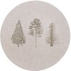 Clayre & Eef NPT85 Place Mat Forest Motifs Beige Round 33 cm