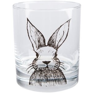 Clayre & Eef RAEGL0001 Glass Bunny Motif Transparent...