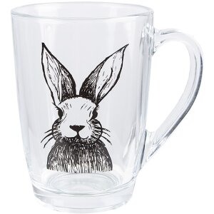 Clayre & Eef RAEGL0002 Tea Glass Rabbit Transparent...