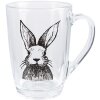 Clayre & Eef RAEGL0002 Tea Glass Rabbit Transparent 300ml 11x8x11cm