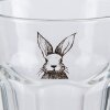 Clayre & Eef RAEGL0003 Drinking Glass Bunny 200ml Transparent Ø 8x8cm