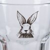 Clayre & Eef RAEGL0004 Hare Drinking Glass Transparent 300ml 7x12cm