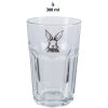 Clayre & Eef RAEGL0004 Hare Drinking Glass Transparent 300ml 7x12cm