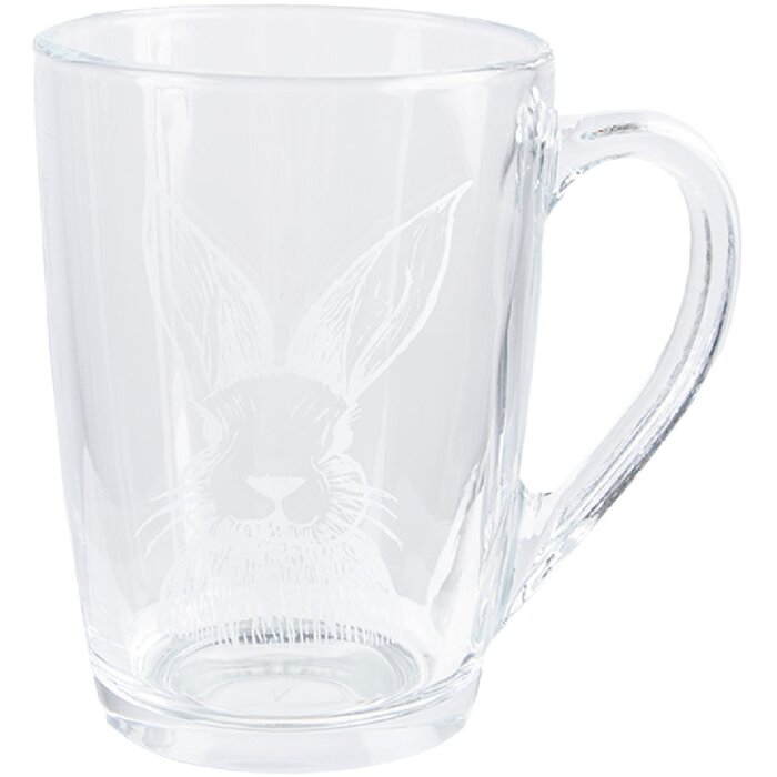 Clayre & Eef RAEGL0006 Tea Glass Bunny 300ml Transparent 11x8cm