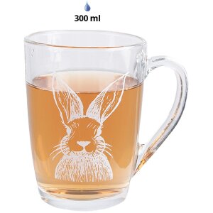 Clayre & Eef RAEGL0006 Tea Glass Bunny 300ml...