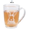 Clayre & Eef RAEGL0006 Tea Glass Bunny 300ml Transparent 11x8cm