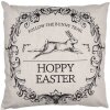 Clayre & Eef RFL22 Hoppy Easter Cushion Cover 45x45 Beige Black