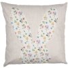 Clayre & Eef RUB23 Cushion Cover Floral Pattern Beige 45x45cm