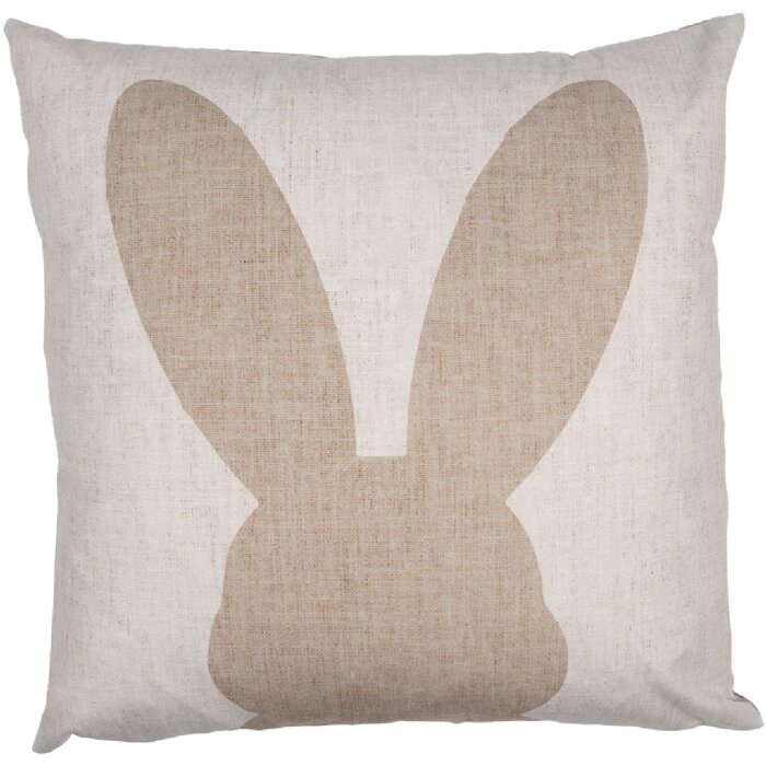 Clayre & Eef RUB24 Cushion Cover Bunny Motif Beige 45x45cm