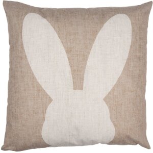 Clayre & Eef RUB24 Cushion Cover Bunny Motif Beige...