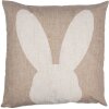 Clayre & Eef RUB24 Cushion Cover Bunny Motif Beige 45x45cm