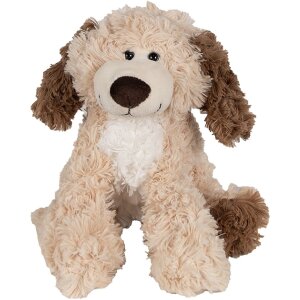 Clayre & Eef TW0590S Plush Dog Cuddly Toy Beige Brown...