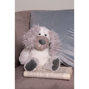 Clayre & Eef TW0592 Cuddly dog soft toy 18x22x32 cm Grey