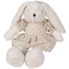 Clayre & Eef TW0596S Plush Rabbit Heart Dress Beige 23cm