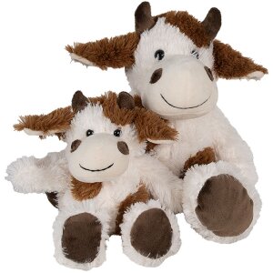 Clayre & Eef TW0597S Plush Cow White/Brown 18cm