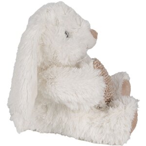 Clayre & Eef TW0600 Plush Rabbit Beige Heart 11x14x14cm