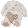 Clayre & Eef TW0600 Plush Rabbit Beige Heart 11x14x14cm