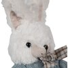 Clayre & Eef TW0601 Cuddly Rabbit White Blue 22cm