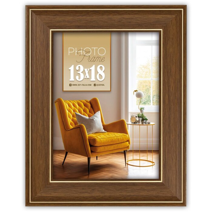 ZEP Venezia picture frame 15x20 cm brown gold edge