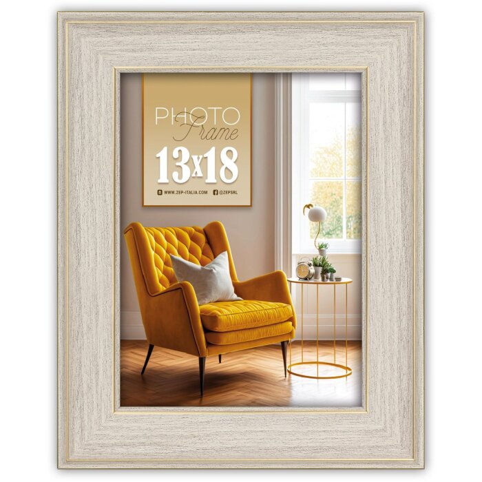 ZEP Venezia picture frame 10x15 cm grey gold edge